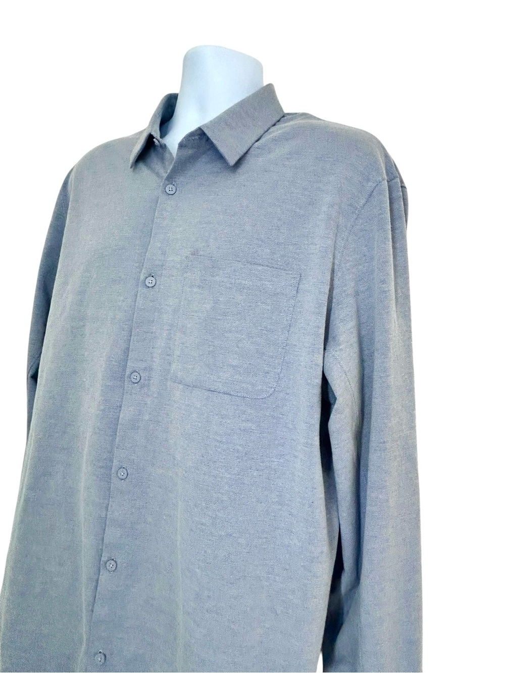 Lululemon Commission Long-Sleeve Shirt Mens XXL Pocket Light Blue Gray Button-Up - Picture 7 of 10